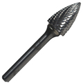 Drill America 3/8"x3/4" Tree Pointed End Carbide Burr 1/4" Shank 6"OAL DULSG3X6
